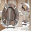 Siège de toilette allongé, siège de toilette moulé avec charnières à fermeture silencieuse et à dégagement rapide, facile à installer et à nettoyer (tableau)