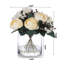 Renoncule artificiel dans un vase en verre-1092759109