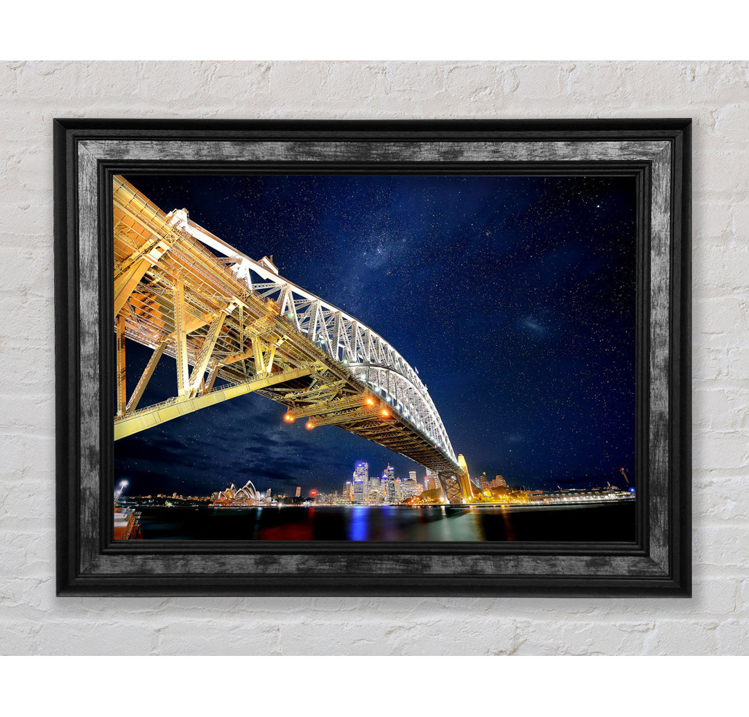 Sydney Bridge Nights - Einzelne Bilderrahmen Kunstdrucke