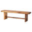 Ensemble de salle à manger 3 pièces Bali & Pari Biyu Suar - Table rectangulaire en bois massif et deux bancs fabriqués à la main