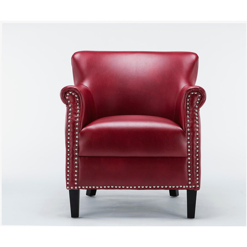 Fauteuil club rouge Hadley
