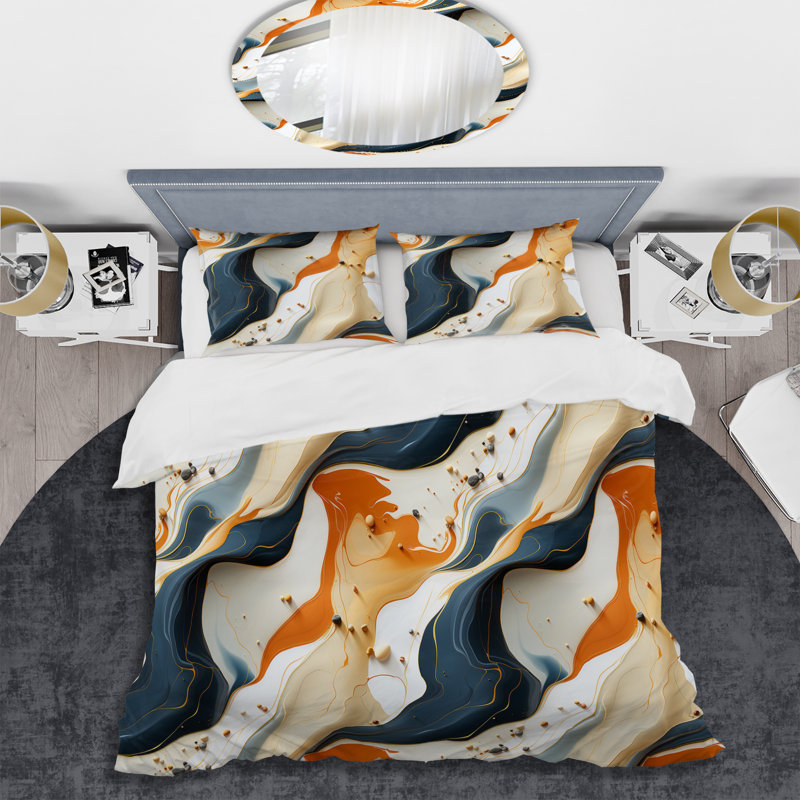 Literie Tribal, Housse de couette pour grand lit et 2 taies décor