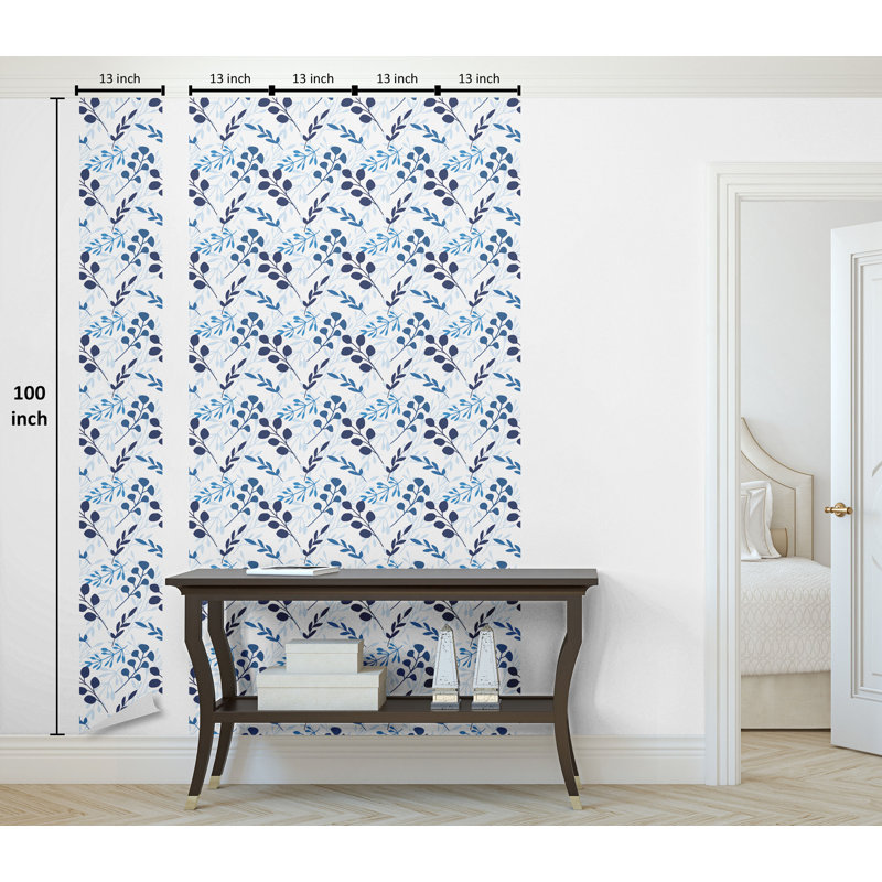 Zarrukh Roll, L 100 po x l 13 po, Blanc, lavande foncé