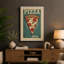 Pizza Slice Retro - Wrapped Canvas-285430954-285430959