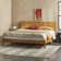 Asho Solid Wood Platform Bed with Reeded Headboard