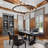 Gwyndolyn Modern Rustic Wagon Wheel Chandelier with Clear Glass Shades-1042433172-1045089453