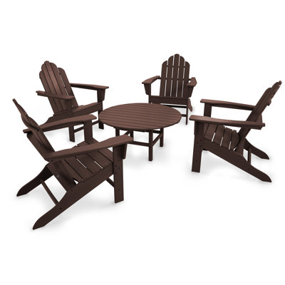 POLYWOOD Long Island Adirondack 5-Piece Conversation Group