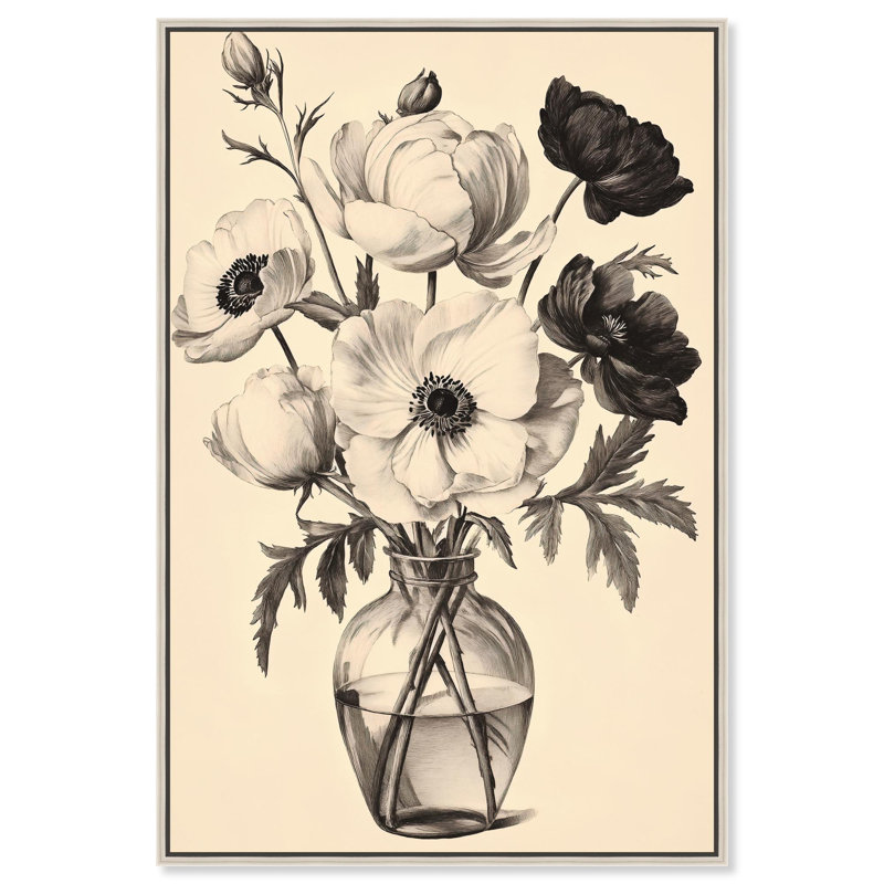 «Dutch Dawn», illustrations florales sur toile par Art Remedy, 31" H x 21" W, Cadre argenté