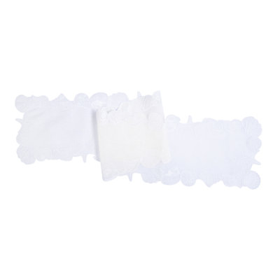 Shells Cutwork Clear Sheer Shaped Table Runner