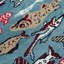 Fish Design Wool Area Rug