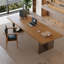 Bureaux rectangulaires en bois massif noyer-108230109