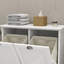 Armoire de trieur de linge à deux compartiments inclinable - blanc