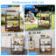 Table de barbecue extérieure pliante avec 2 roulettes verrouillables-125728684