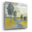  «Mustard Yellow Fields» par Silvia Vassileva, art mural en verre acrylique, 12 po x 12 po