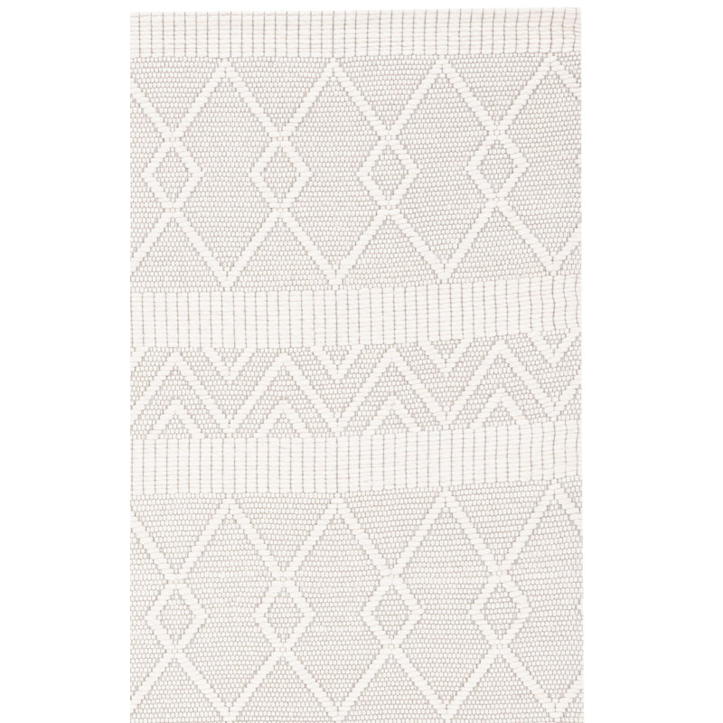 Tapis ivoire / beige tissé à la main Amaleta, Tapis de couloir 2 pi 3 po x 9 pi