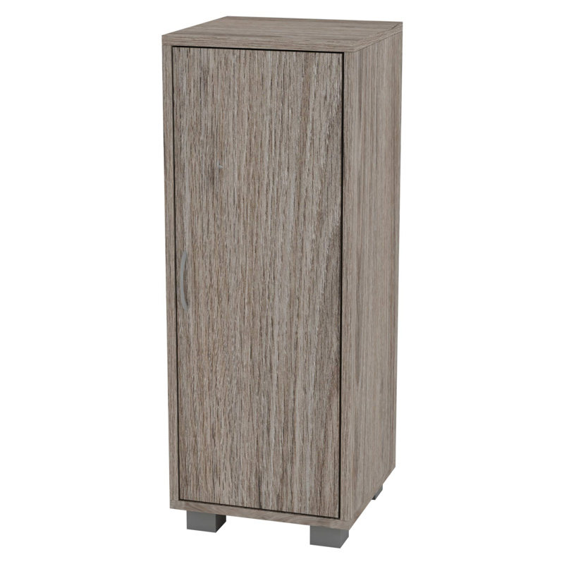 Quintashia Freestanding Linen Cabinet, Oak