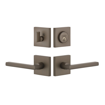 Quadrato Complete Milano Entry Lever Set with Single Cylinder Deadbolt