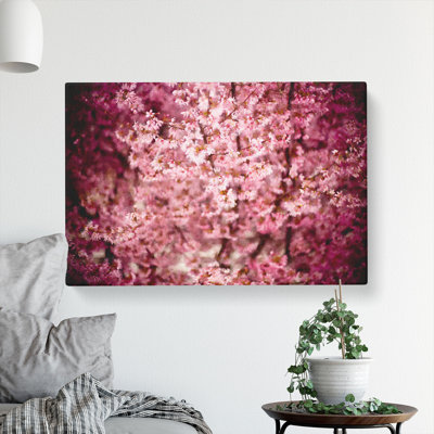 Pink Cherry Blossom Flowers Vol.5 - Wrapped Canvas