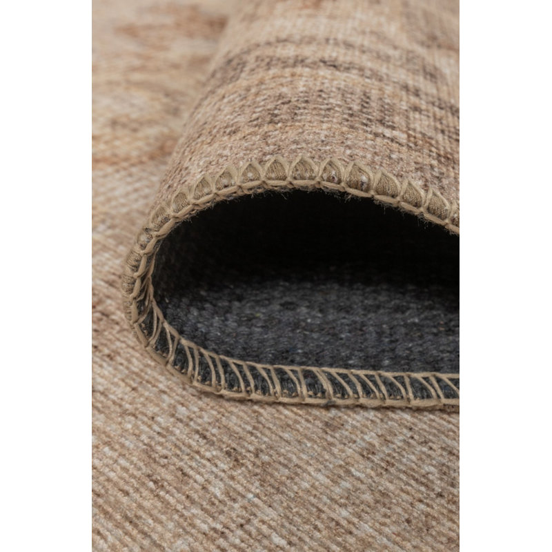 Tapis en chenille tissé à motif rétro Lucien, Rectangle 5 pi x 7 pi 7 po