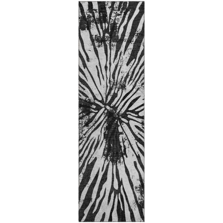 Premium Machine Washable Prisco Black Rug