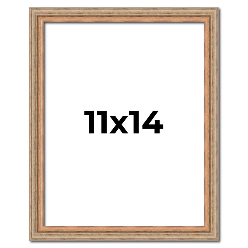 Javarious Beige Solid Wood Single Picture Frame, 11" W x 14" H