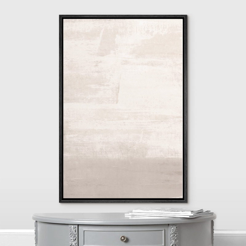 Formes abstraites tannées gris pastel brossé discret formes minimalistes relax calme salon bureau, Noir, H 36 po x l 24 po