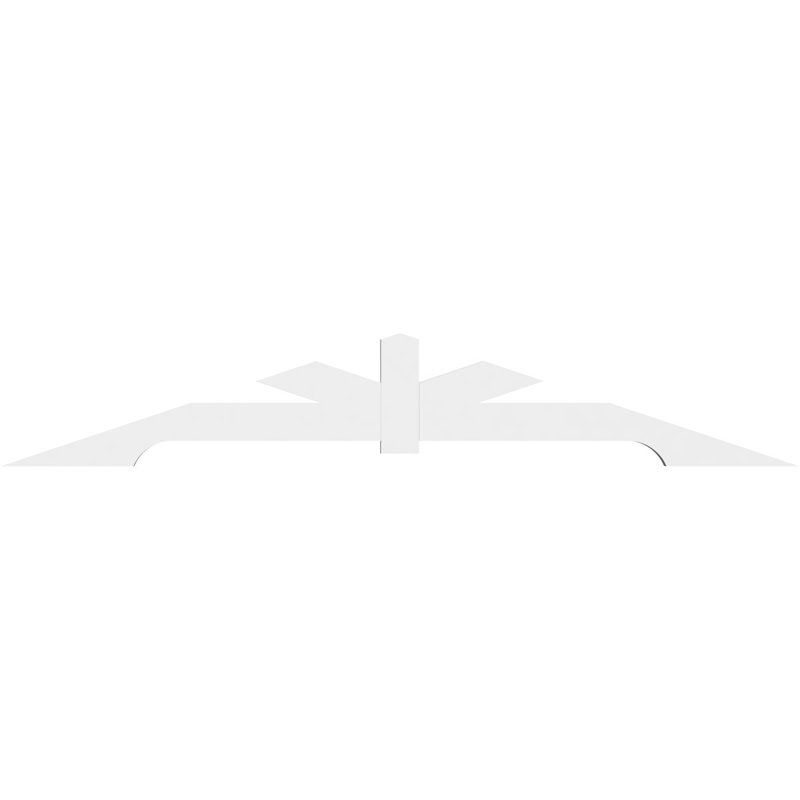 Support de pignon en PVC de qualité architecturale Vanguard, H 14 po x l 84 po (pas 4/12), P 2 po x F 4 po