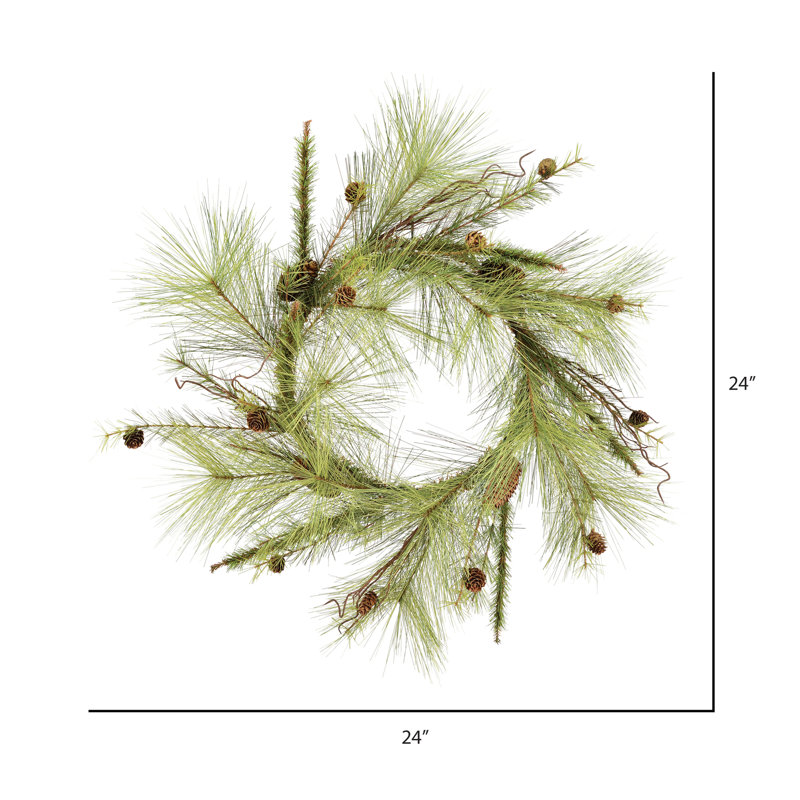 Couronne de pin artificielle Jasper Series, 24 po