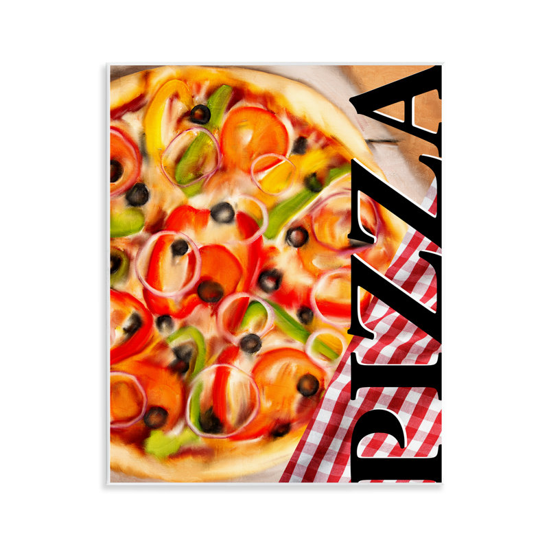 Plaque murale Gourmet Traditional Pizza, design par Kim Allen