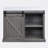 Bowery Rectangular Kitchen Island with Marble Top in White and Gray Oak