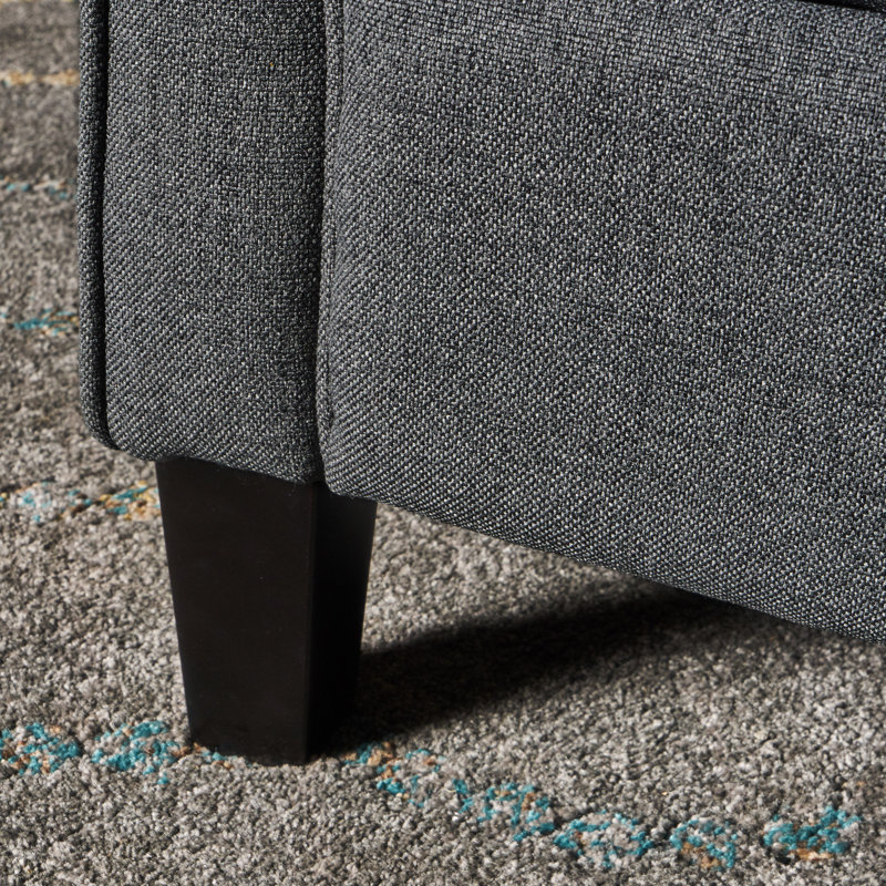 Manual Standard Recliner, Charcoal Polyester
