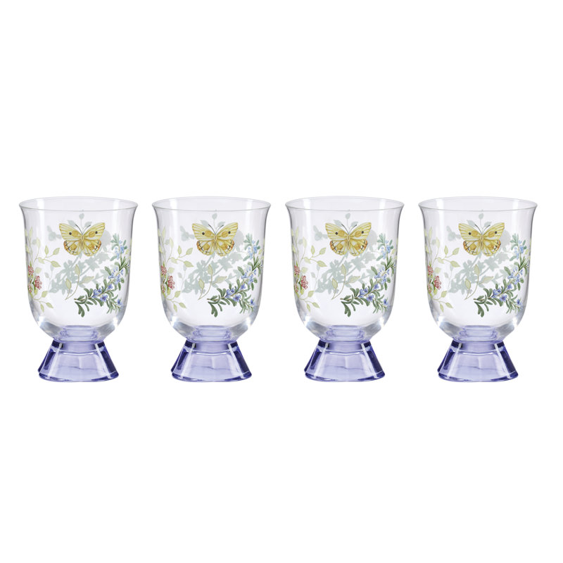 Lenox Butterfly Meadow Herbs Short Tumblers, Set of 4