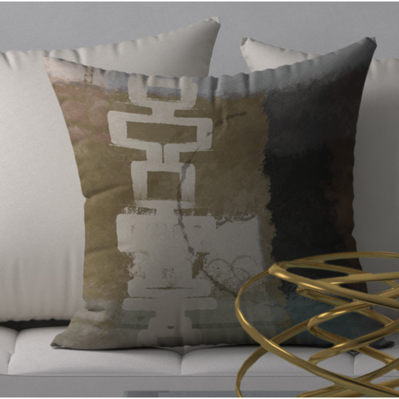Abstract Reversible Throw Pillow, 24" x 24"