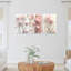 Fleur de cerisier rose, reproduction d'art sur toile tendue sur toile, ensemble de 3 décorations pour salon-586256670