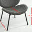 Chaise longue simple en cuir noir Mid-Century