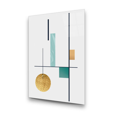 Ferozzi, dessins abstraits de qualité supérieure, art mural, décoration élégante et moderne, cadeau de pendaison de crémaillère parfait, œuvre d'art rectangulaire avec options de taille personnalisables, design élégant et contemporain pour le sa