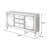 3-drawer Mirrored Storage Accent Cabinet Silver