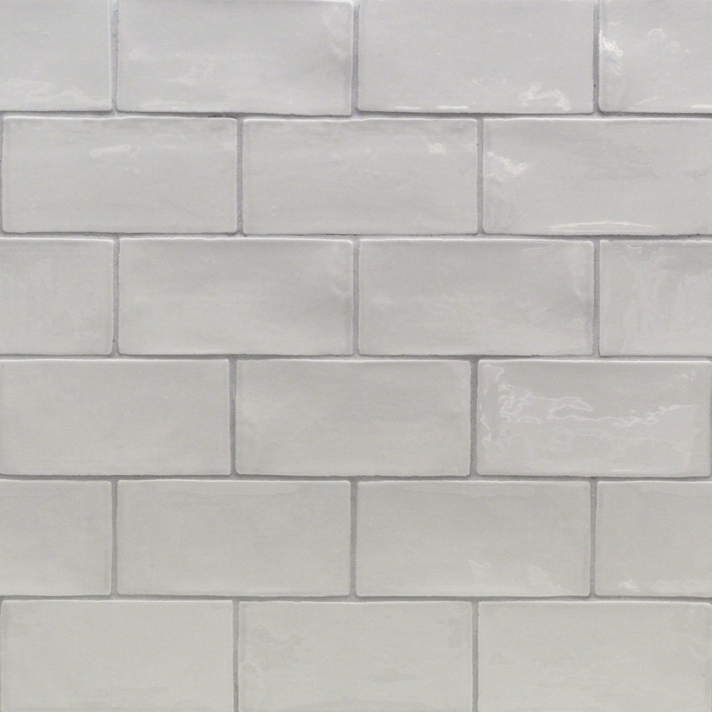 Barcelona 3x6 Blanco Polished Ceramic Subway Wall Tile (5.38 Sq. Ft. / Case) Bond Tile 