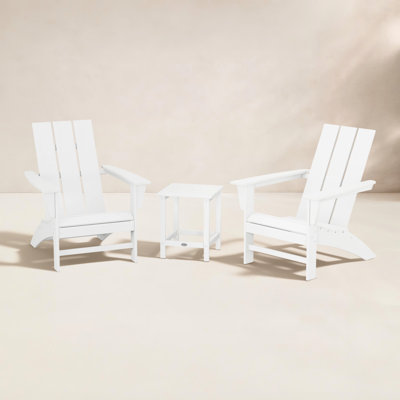 POLYWOOD® Modern Adirondack 2-Person Patio Seating Group