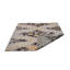 Tapis d'intérieur rectangulaire en laine beige et marron, fait main, noué à la main, à motifs floraux.-1607696384