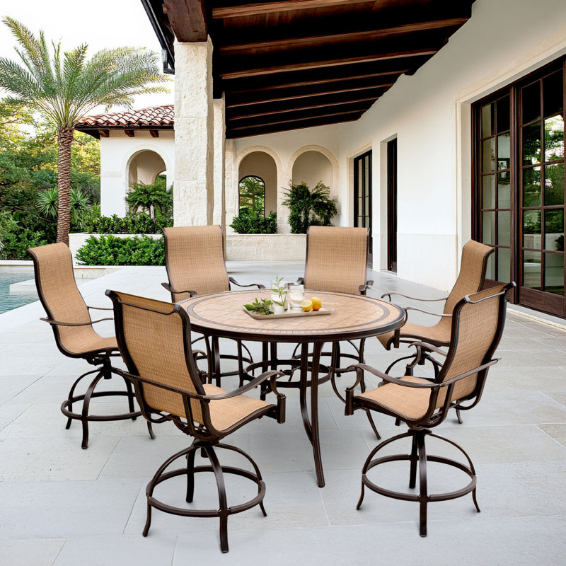 Racette 6 - Person Patio Dining Set with Rectangular Table