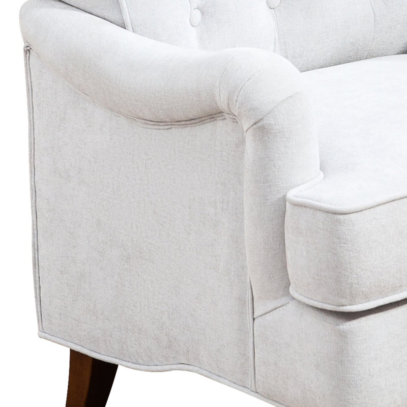Chaise moderne en tissu, confortable et dans des tons d'avoine, idéale pour la chambre à coucher, le salon, la couleur, la structure, les sièges