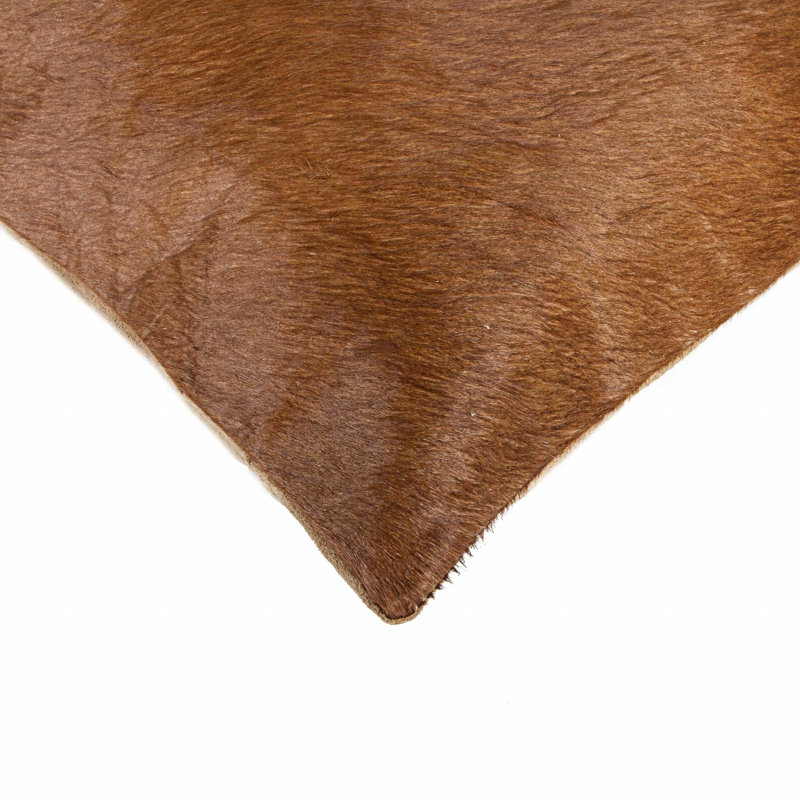 Coussin 18 "en peau de vache brune