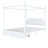 Queen Size Metal Canopy Platform Bed With Upholstered Headboard And Two Storage Drawers