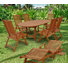 Annekatrin 6 - Person Wood Patio Dining Set with Oval Table