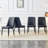 A Modern Dining Chair With Pu Leather Backrest And Metal Legs, Suitable For Kitchens, Bedrooms, And Offices-1166901055-1166901042