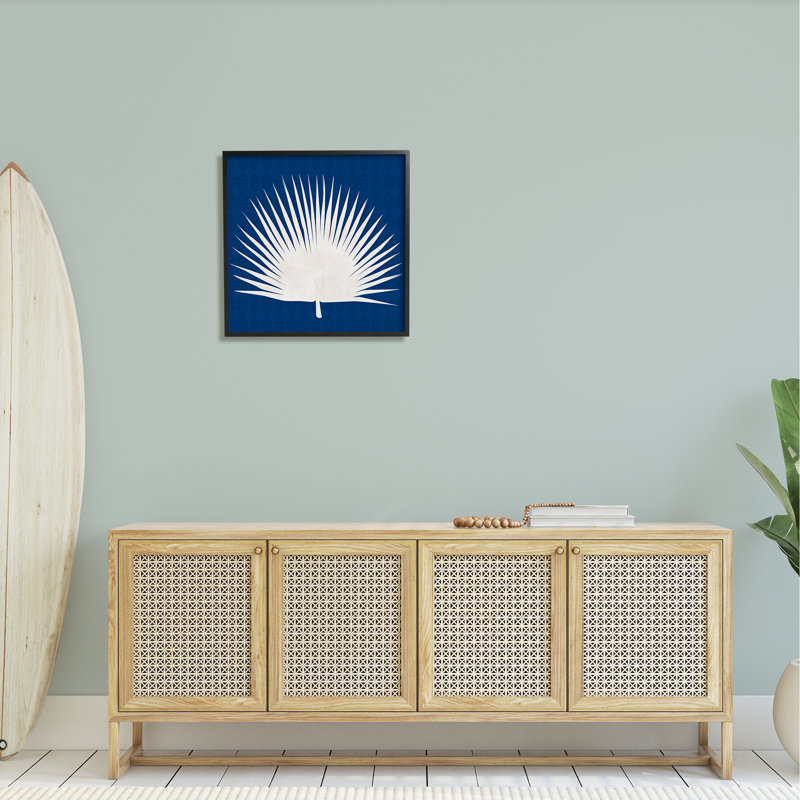 «Fan Palm Leaf Silhouette» par Susan Jill - impression sur bois, Noir, H 24 po x l 24 po x P 1,5 po
