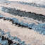 Tapis bleu / beige en polyester tissé à la machine Shadira-554258384