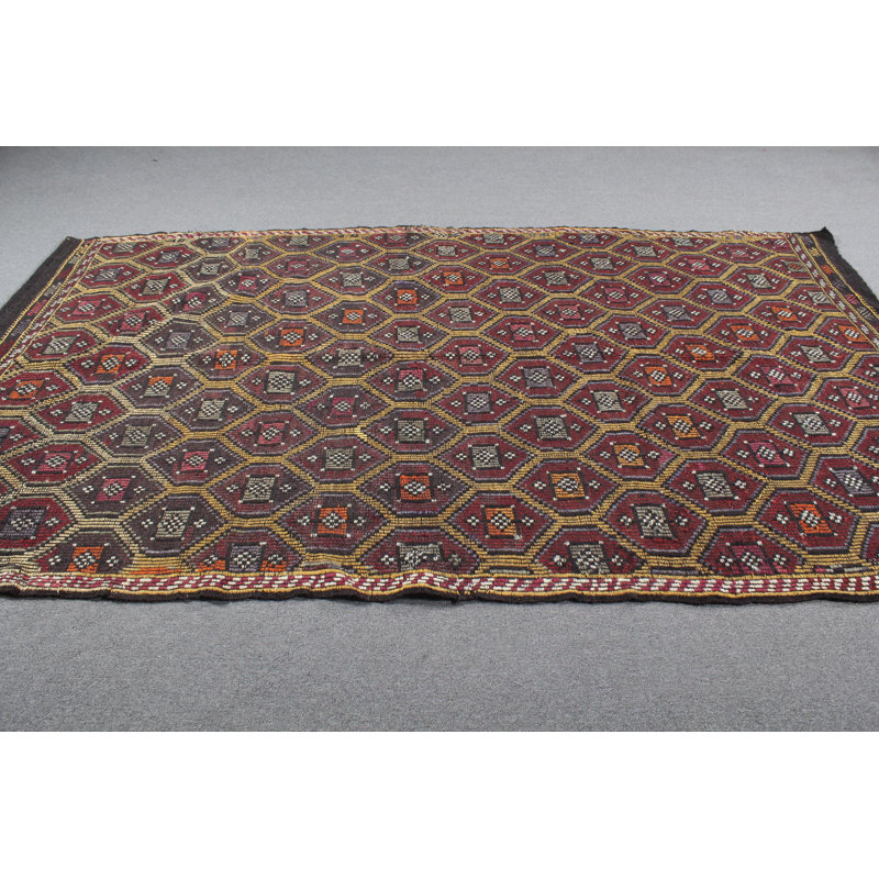 Grand tapis kilim brodé Anatolian