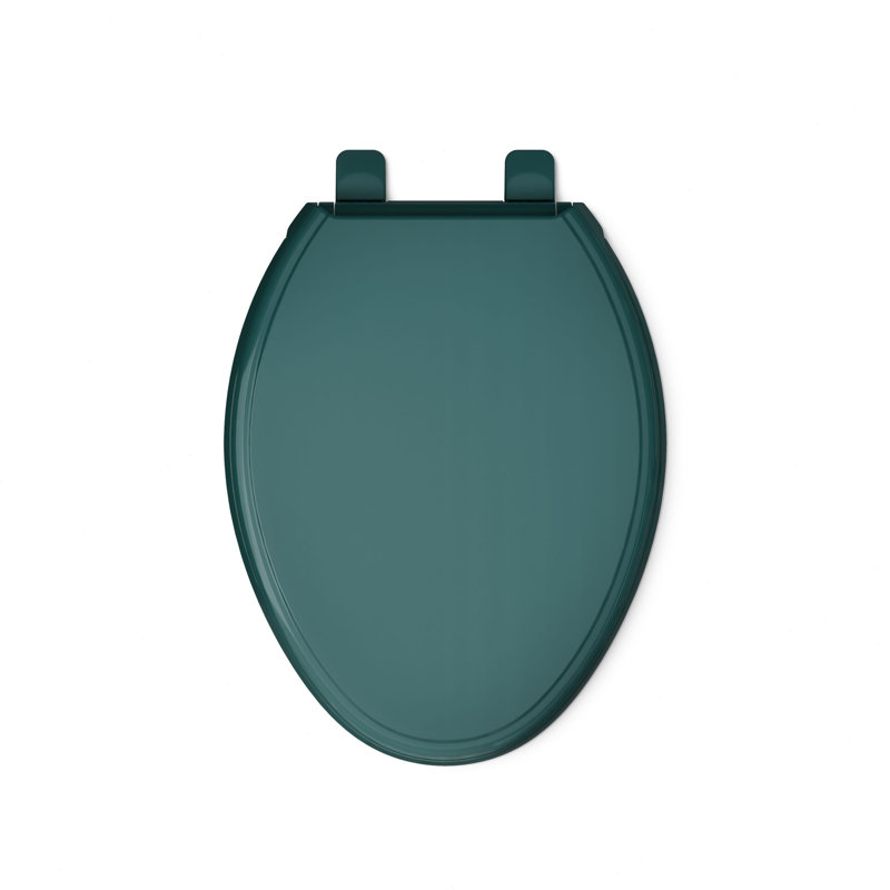 Glenbury Elongated Toilet Seat, Teal, Ready Latch